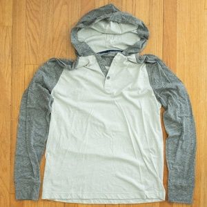 Men's Banana Republic Two-tone Gray Hoodie Large